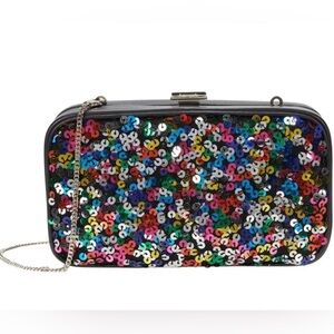 KATE SPADE TONIGHT SEQUINS EMBELLISHED FLUTCH CROSSBODY